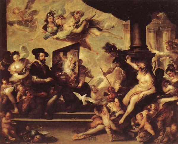 Luca Giordano Rubens Painting an Allegory of Peace Sweden oil painting art